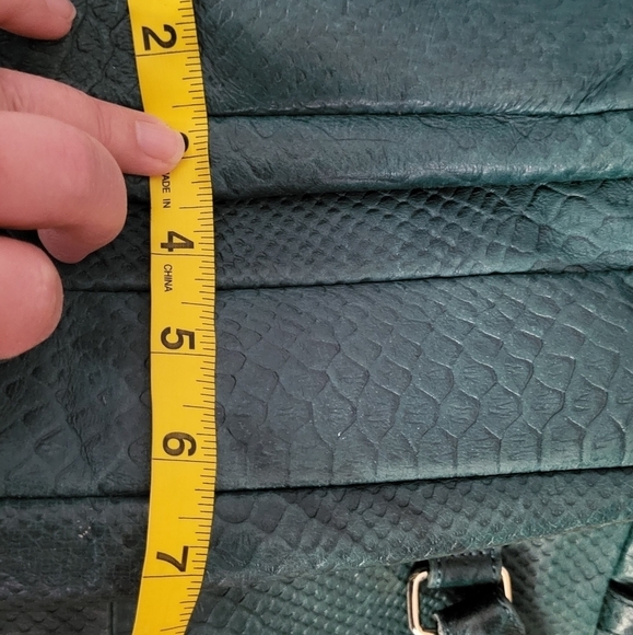 Elliott Lucca Leather Snake Print Crossbody Top Handle Bag - Picture 6 of 16